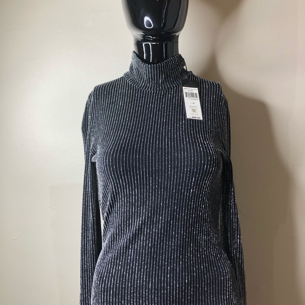 Bcbg silver and black turtleneck - Picture 6 of 7